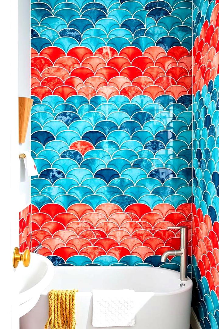 Colorful Ceramic Tiles - 30 Bathroom Tile Ideas