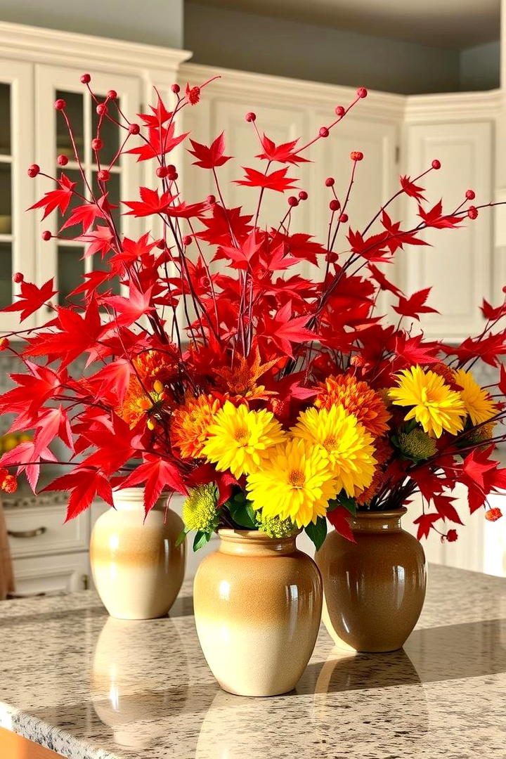 Colorful Fall Foliage Arrangements - 21 Thanksgiving Decoration Ideas