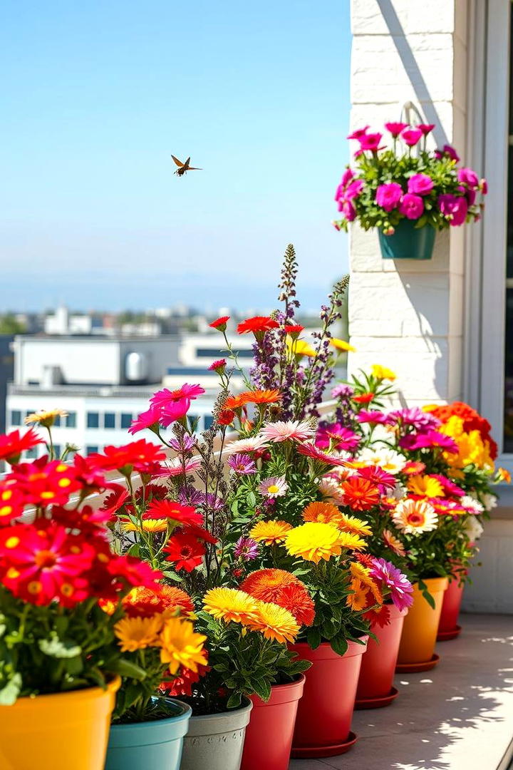 Colorful Flower Display - 21 Balcony Garden Ideas