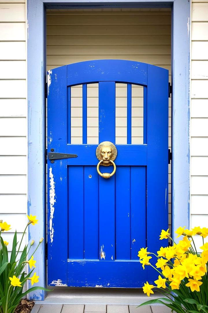 Colorful Painted Doorway - 30 Deck Gate Ideas