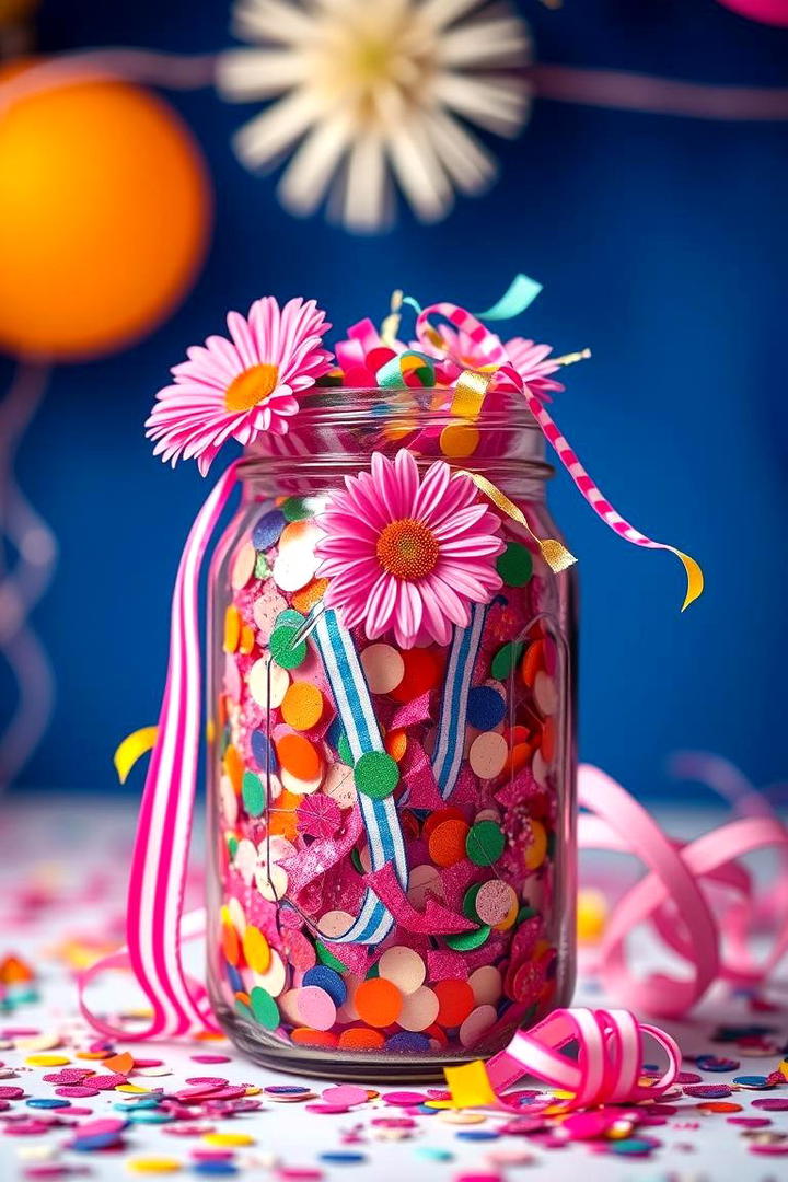 Colorful Party Centerpiece - 30 Mason Jar Centerpiece Ideas