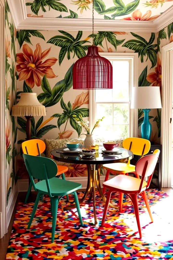 Colorful Patterned Breakfast Nook - 21 Breakfast Nook Ideas