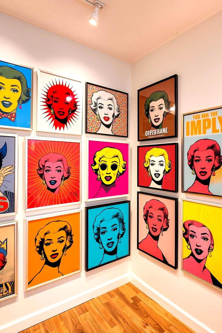 Colorful Pop Art Wall - 21 Media Wall Ideas