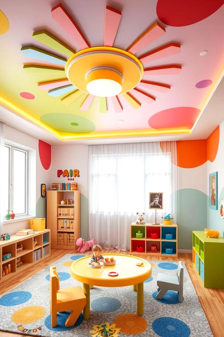 Colorful Pop Ceiling Design - 17 Pop Ceiling Design Ideas