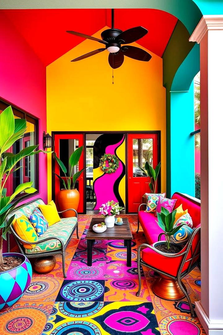 Colorful Pop of Art - 21 Backyard Patio Ideas