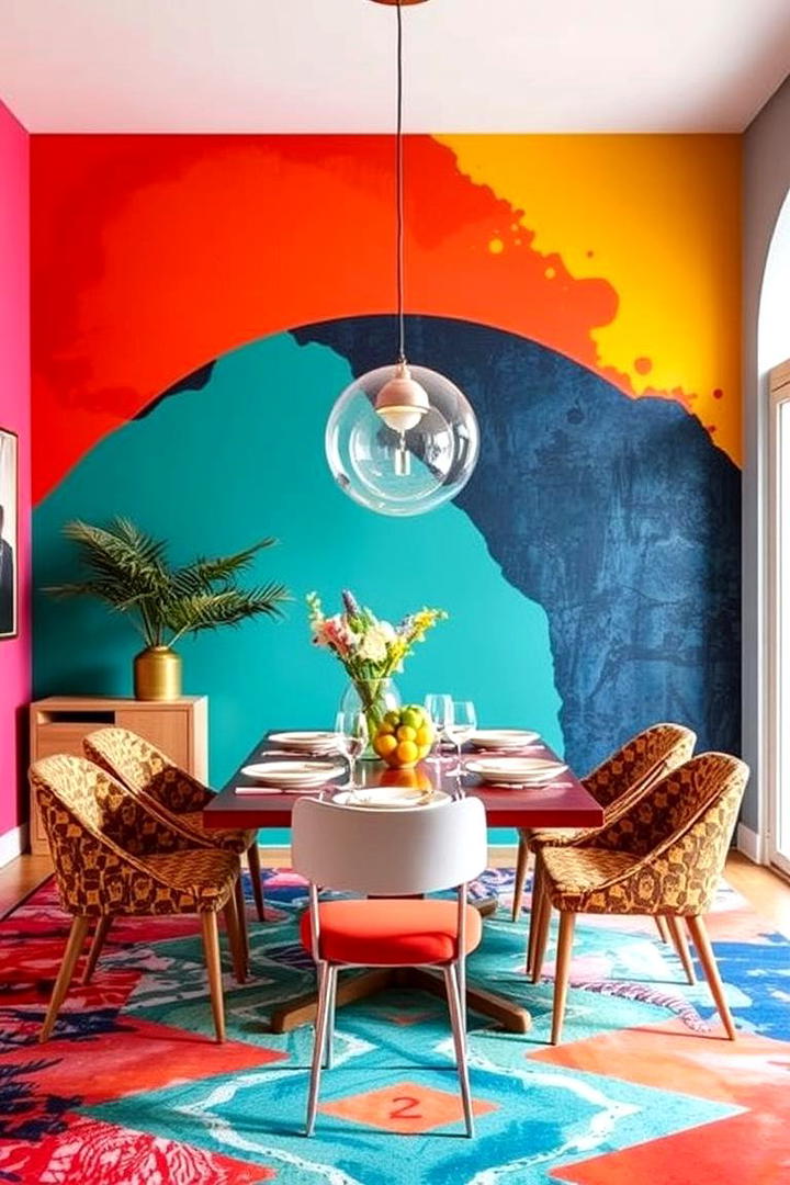 Colorful Statement Dining Room - 21 Dining Room Design Ideas