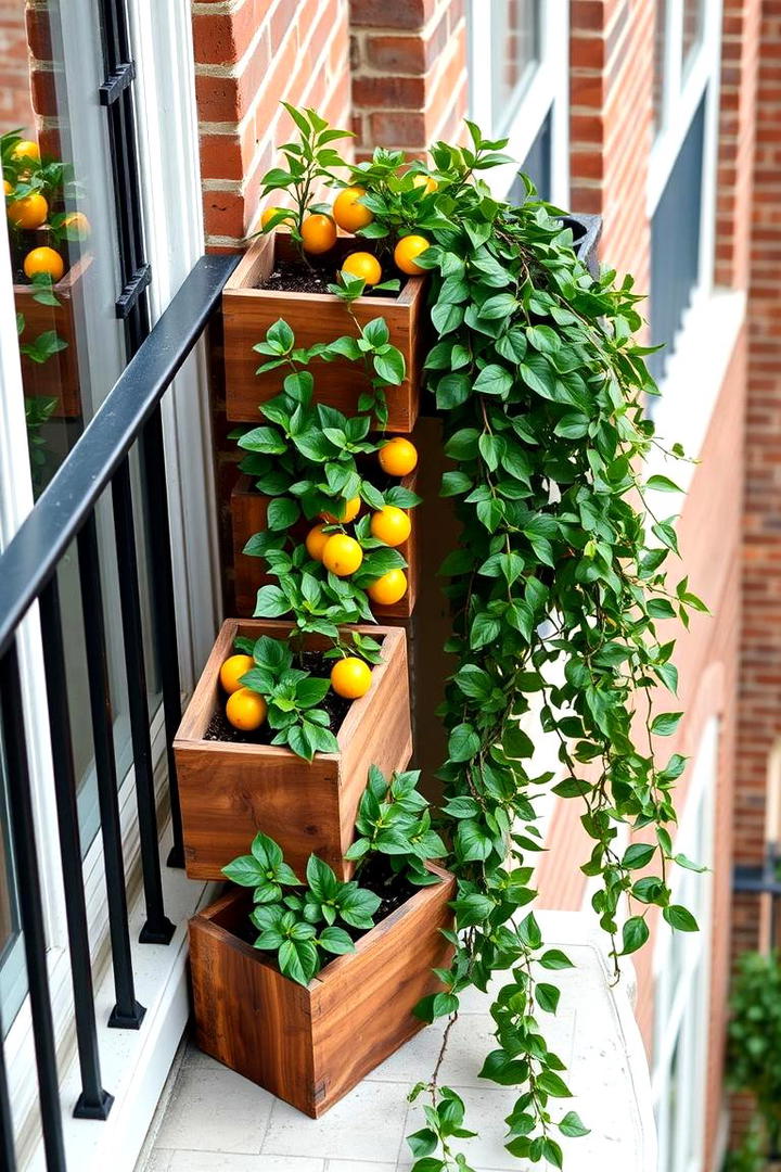 Compact Balcony Tiered Garden - 30 Tiered Garden Ideas