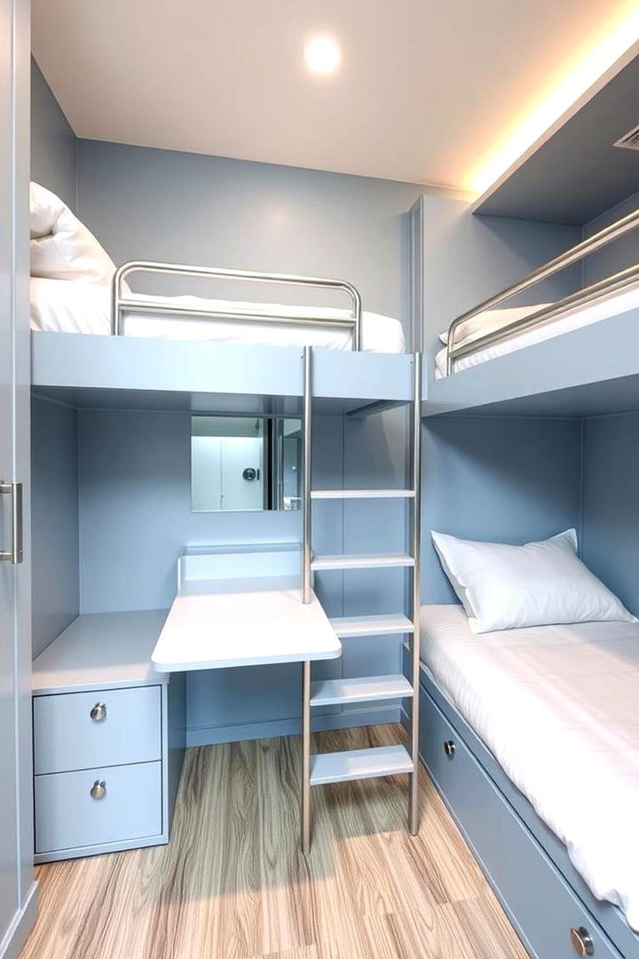 Compact Bunk Room for Small Spaces - 30 bunk room ideas