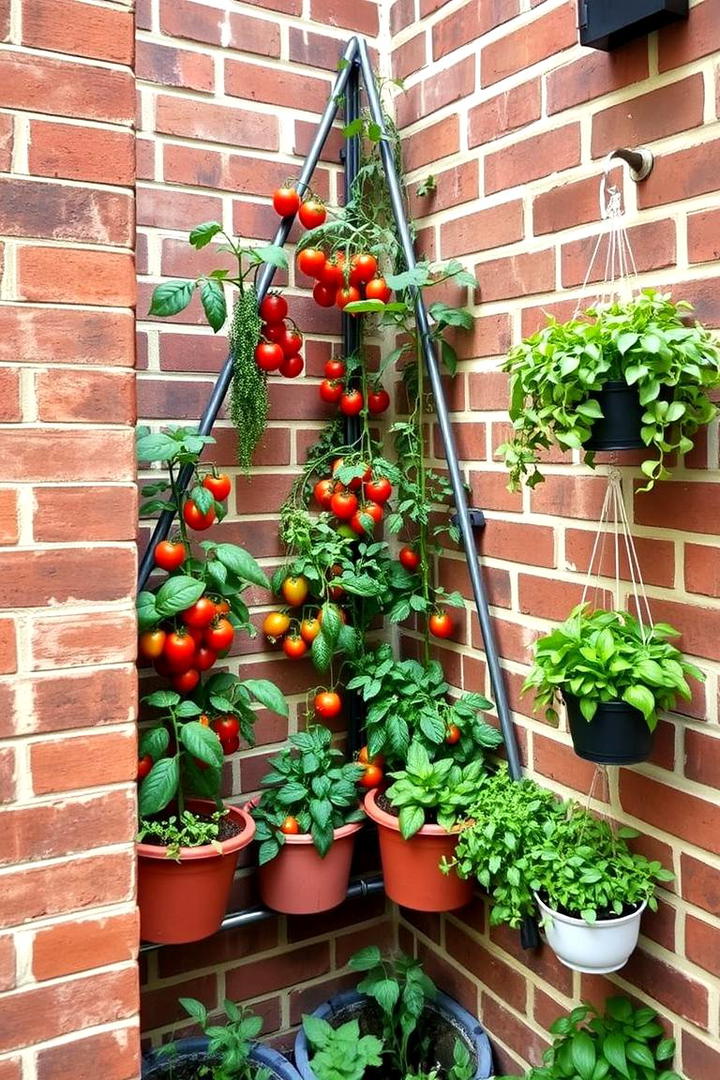 Compact Corner Trellis - 30 Tomato Trellis Ideas