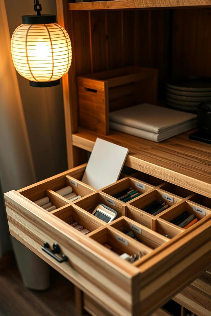 Compact Desk Drawer Organizer - 30 Desk Decor Ideas