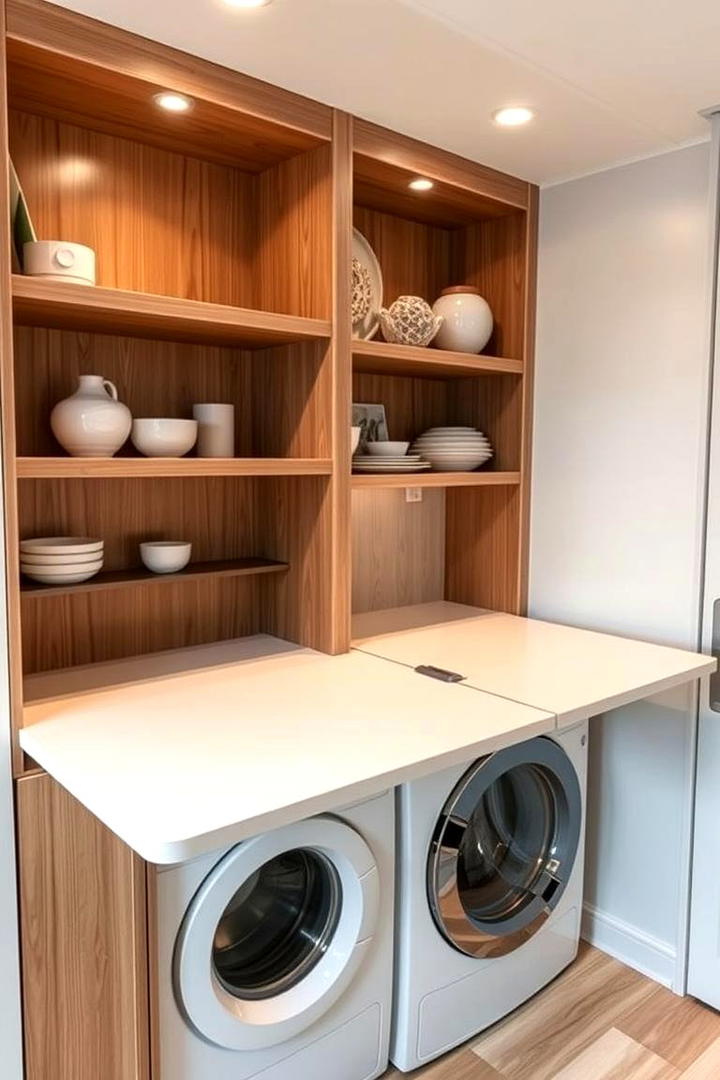 Compact Folding Tables - 21 Laundry Room Storage Ideas