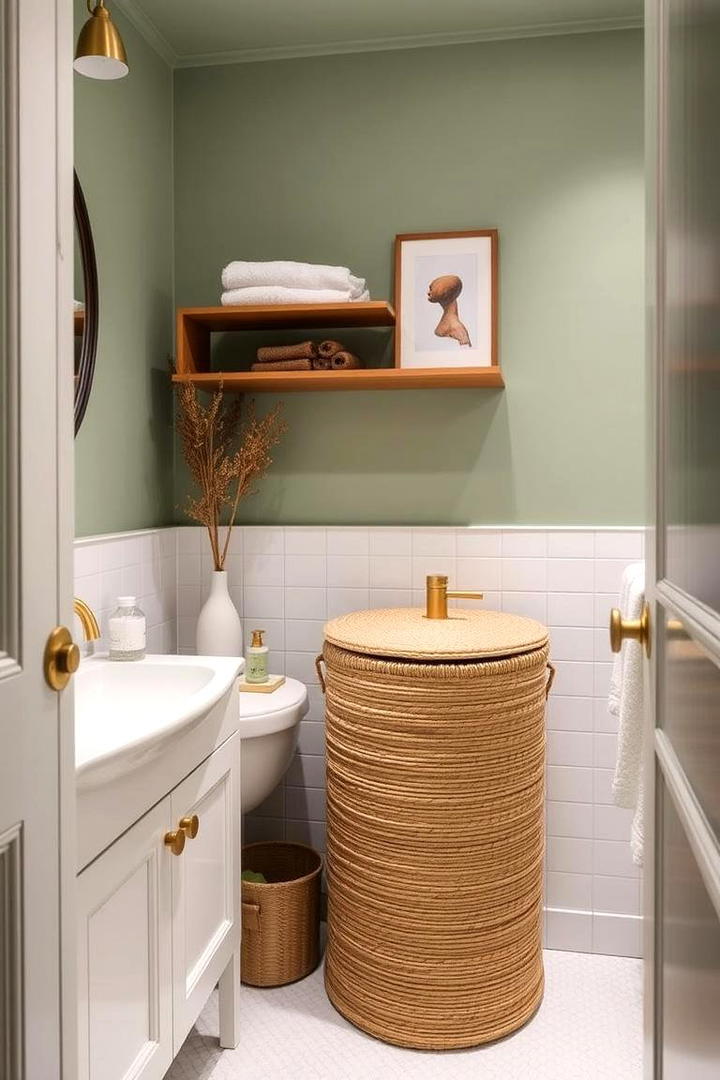 Compact Laundry Bins - 21 Bathroom Storage Ideas