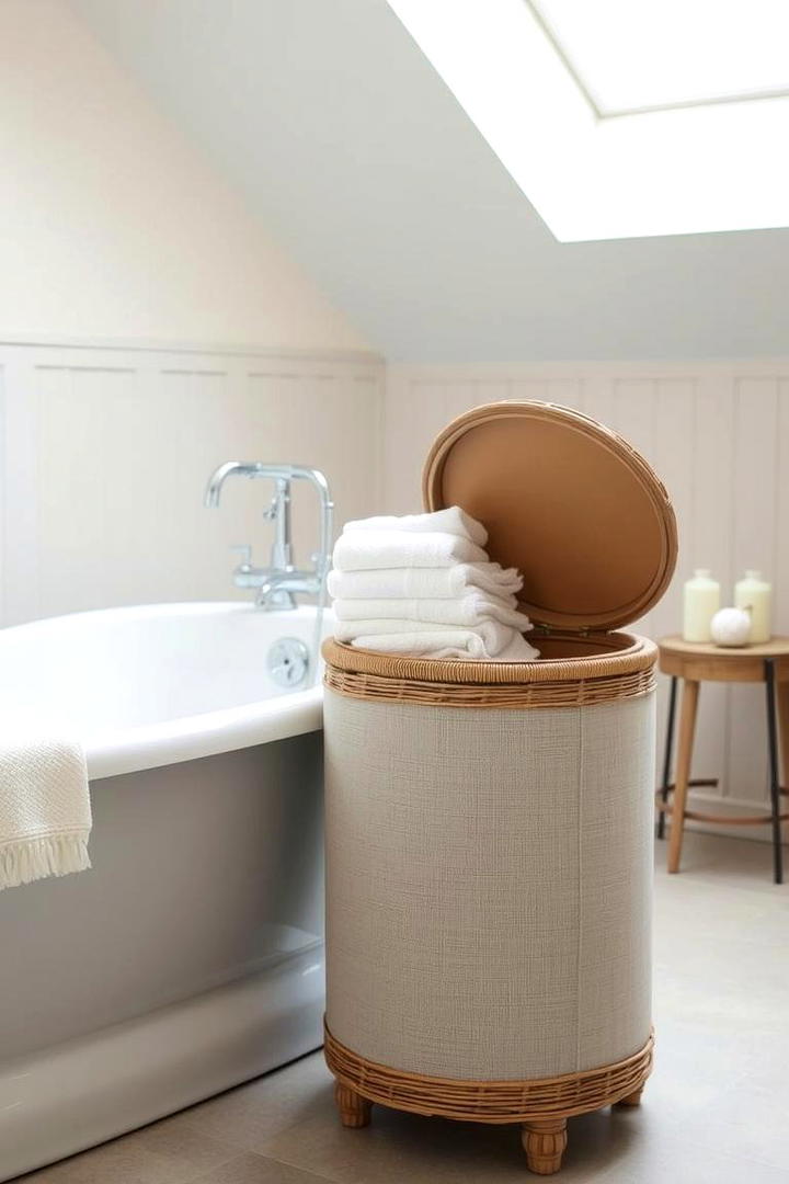 Compact Laundry Hampers for Clutter Control - 21 Small Bathroom Storage Ideas