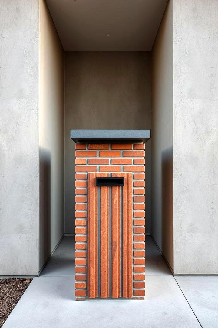 Compact Modern Brick Mailbox - 30 Brick Mailbox Ideas