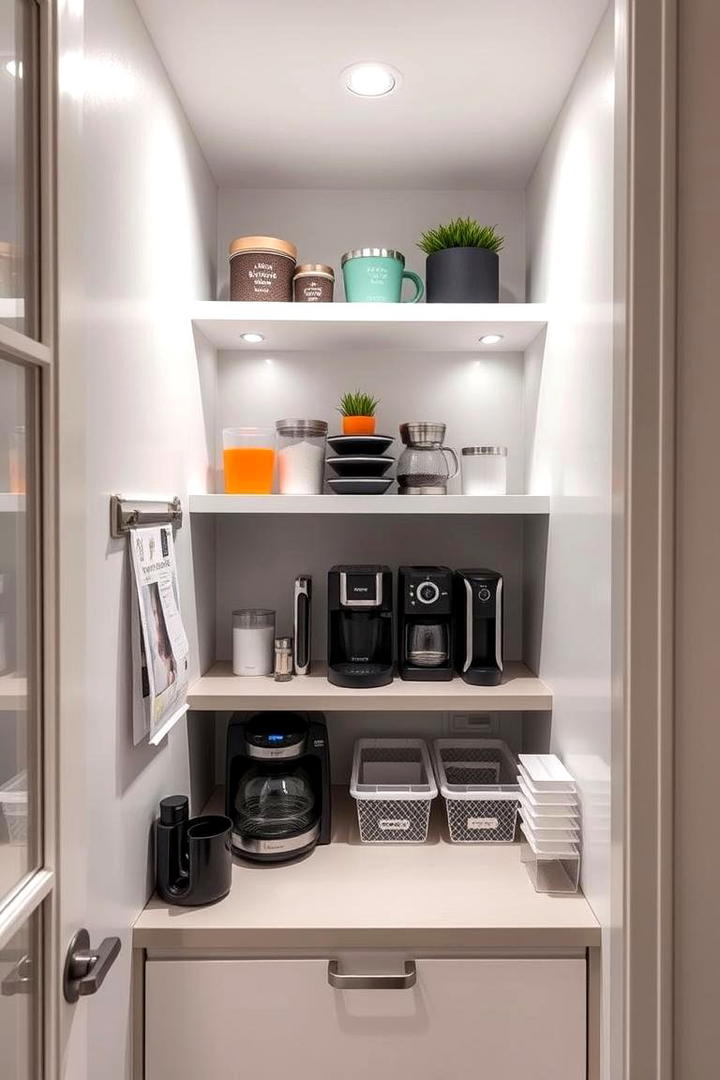 Compact Nook Coffee Station - 21 Coffee Station Ideas