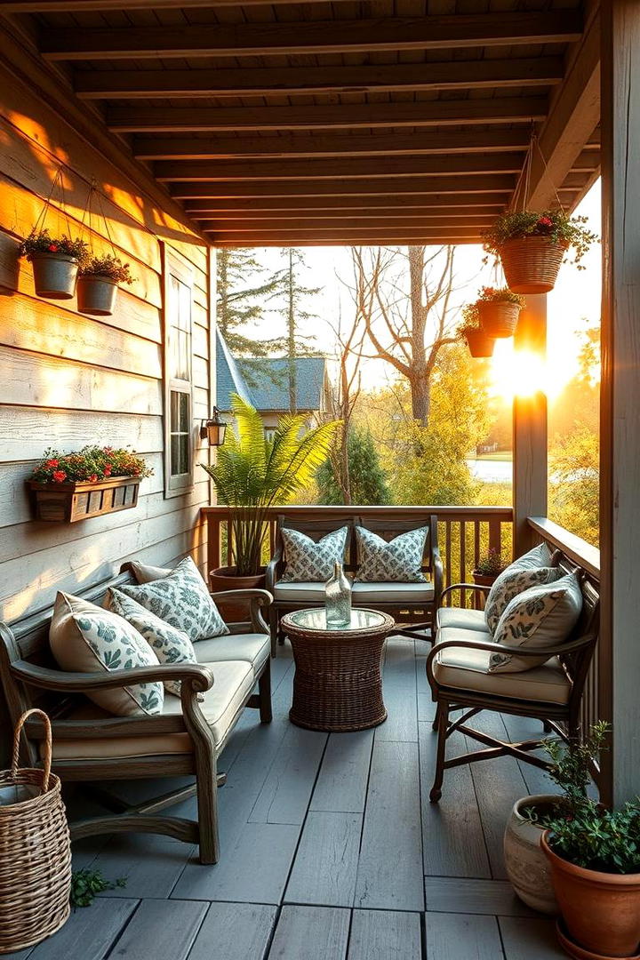 Compact Seating Area - 21 Small Porch Ideas