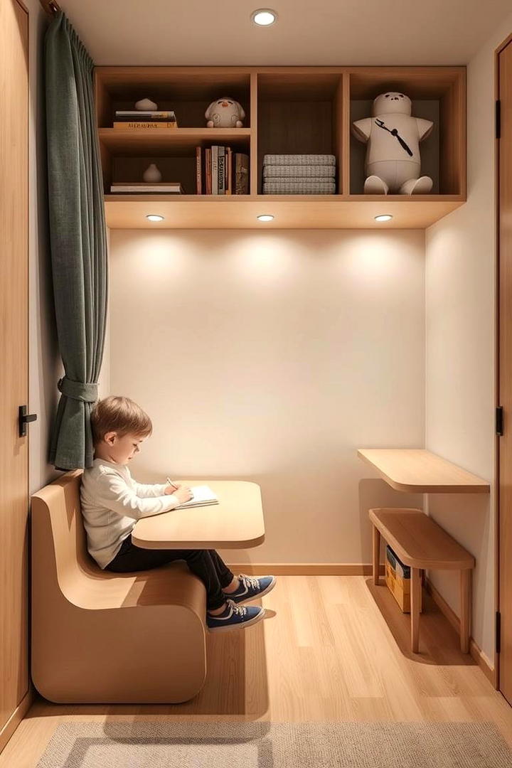 Compact Seating Arrangements - 21 Boy and Girl Shared Small Room Ideas