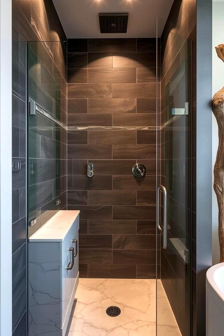 Compact Spa Inspired Setup - 30 Half-wall Shower Ideas