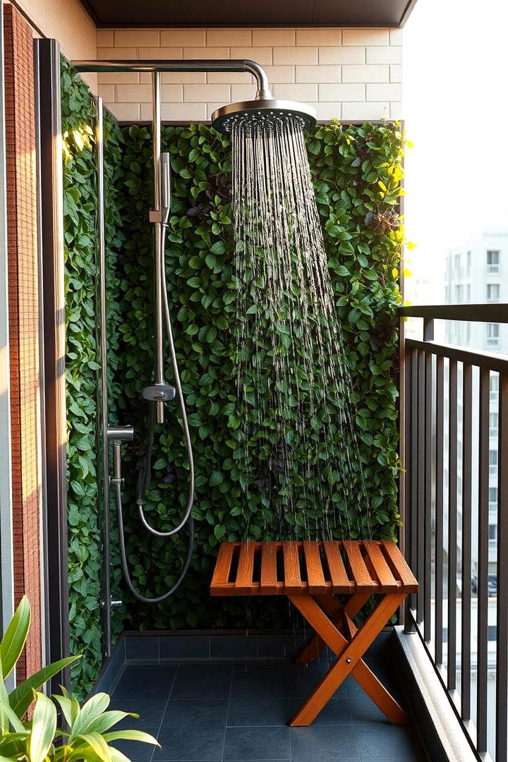 Compact Space Saving Shower - 21 Outdoor Shower Ideas