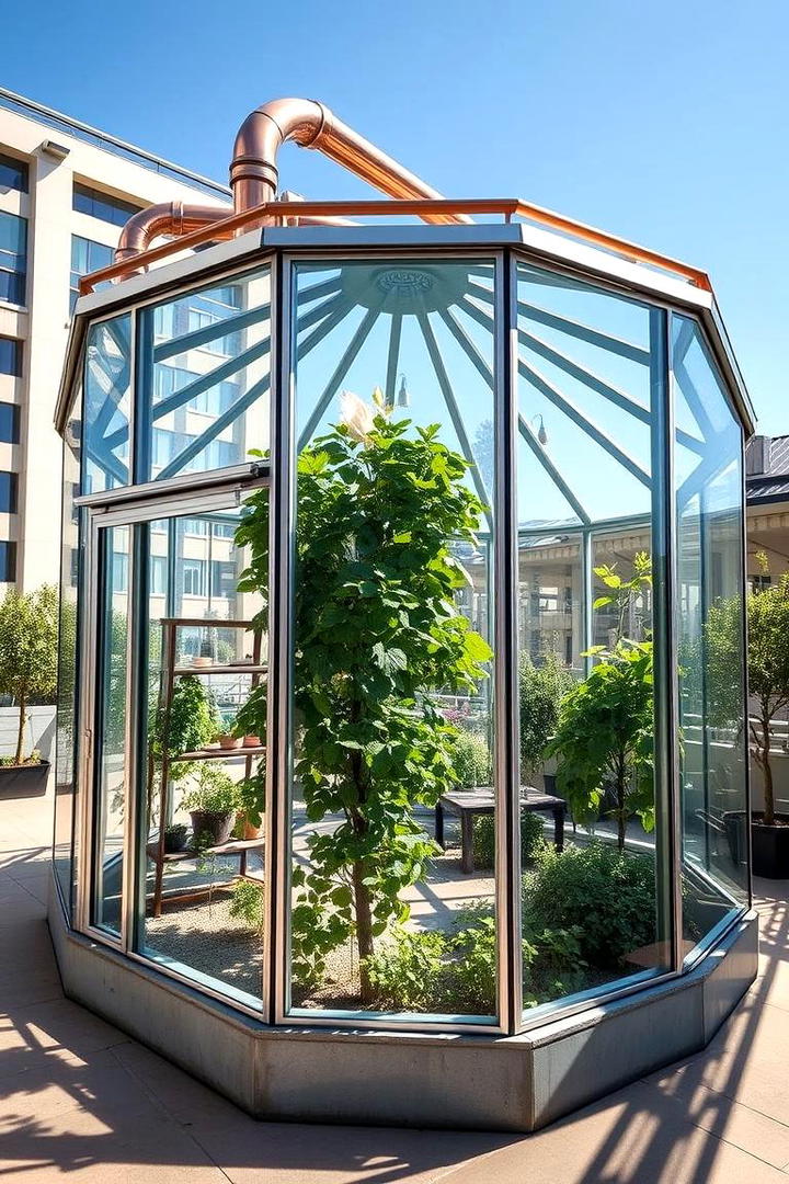 Compact Urban Greenhouse - 30 Modern Backyard Ideas