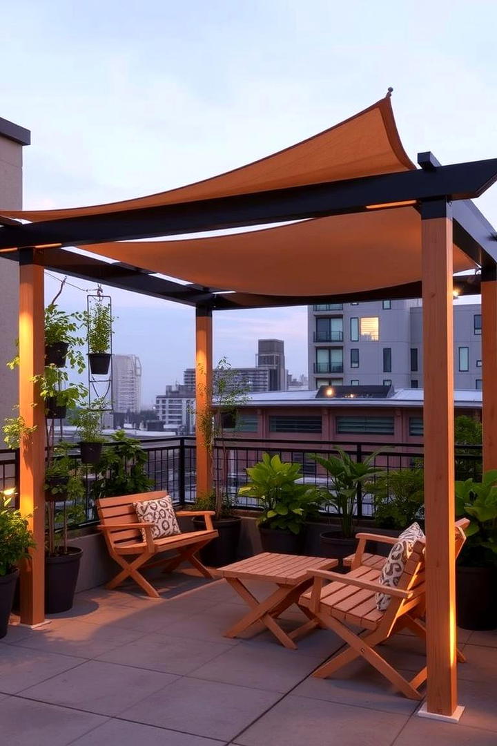 Compact Urban Pergola Solution - 21 Patio With a Pergola Ideas