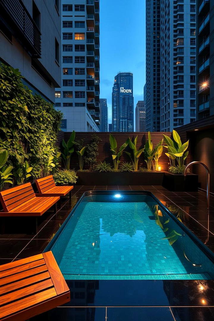 Compact Urban Retreat - 30 Rectangle Pool With Hot Tub