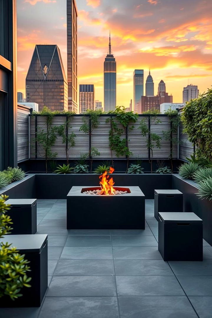 Compact Urban Square Fire Pit - 30 Square Fire Pit Ideas