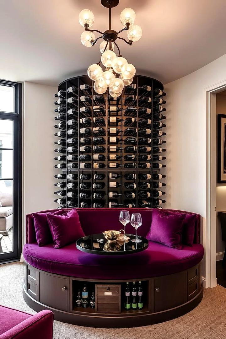 Compact Wine Rack with Seating - 30 Basement Furniture Ideas