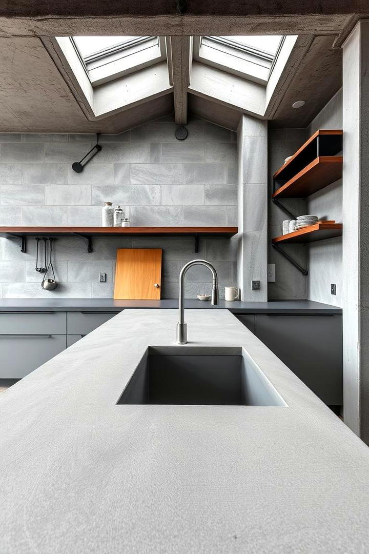 Concrete Chic Countertops - 21 Kitchen Countertop Ideas