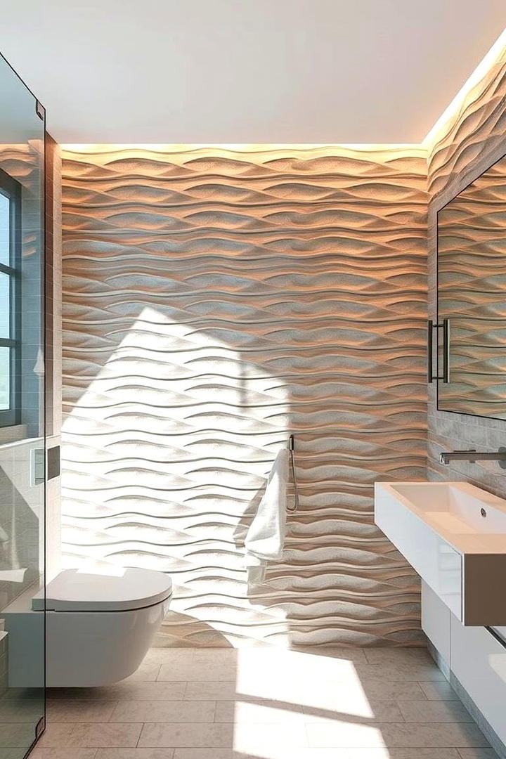 Contemporary 3D Tiles - 30 Bathroom Tile Ideas