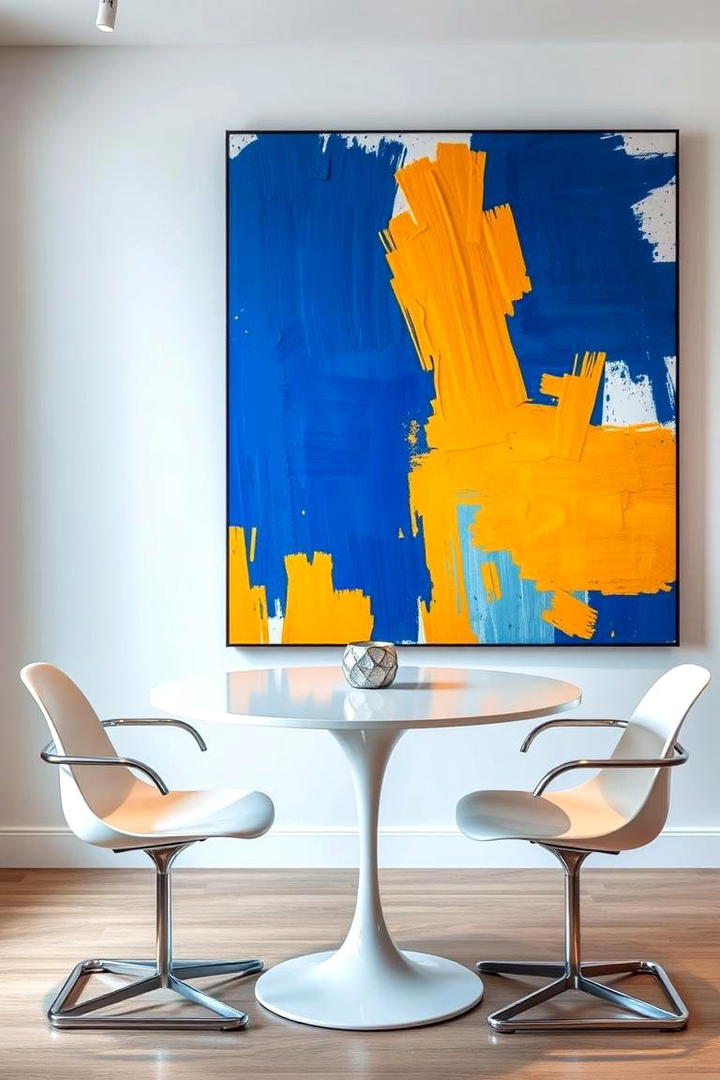 Contemporary Abstract Art - 30 Dining Room Accent Wall Ideas