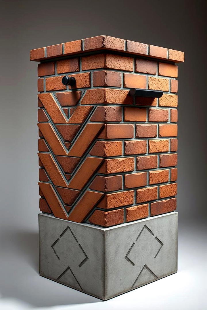 Contemporary Artisan Brick Mailbox - 30 Brick Mailbox Ideas