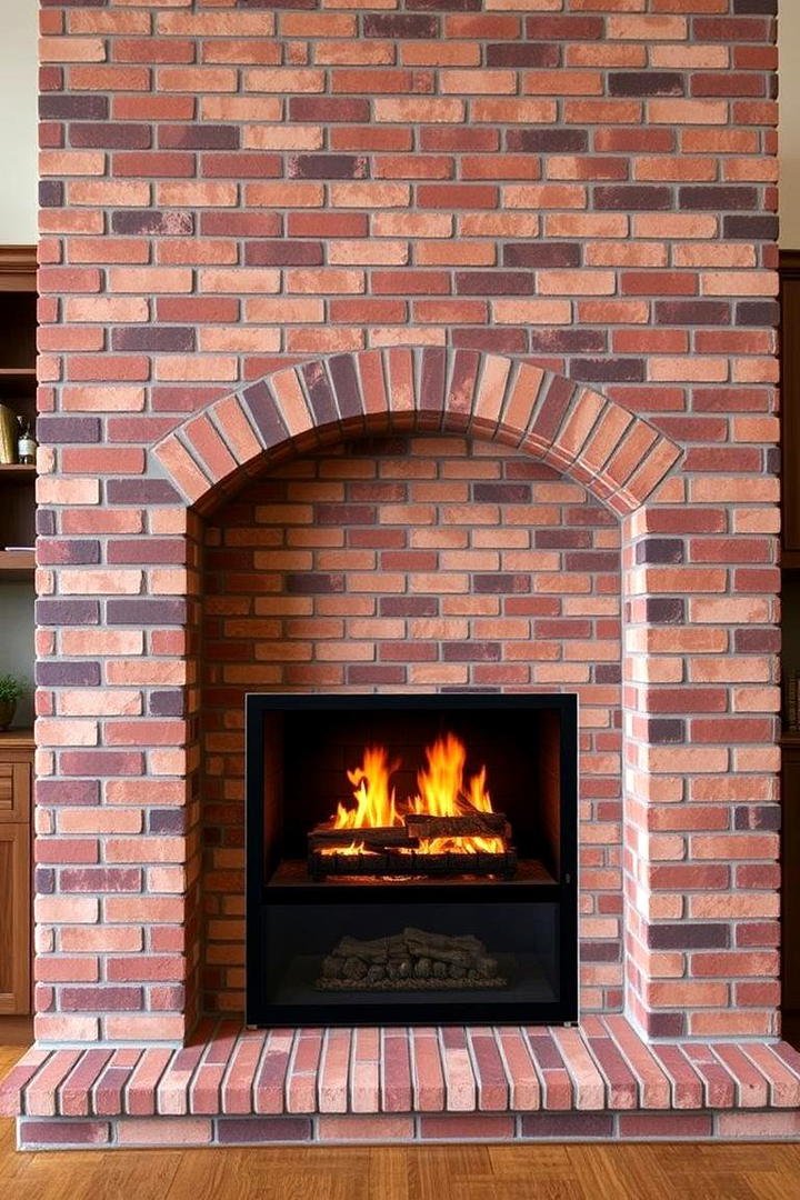 Contemporary Brick Art - 21 Brick Fireplace Ideas