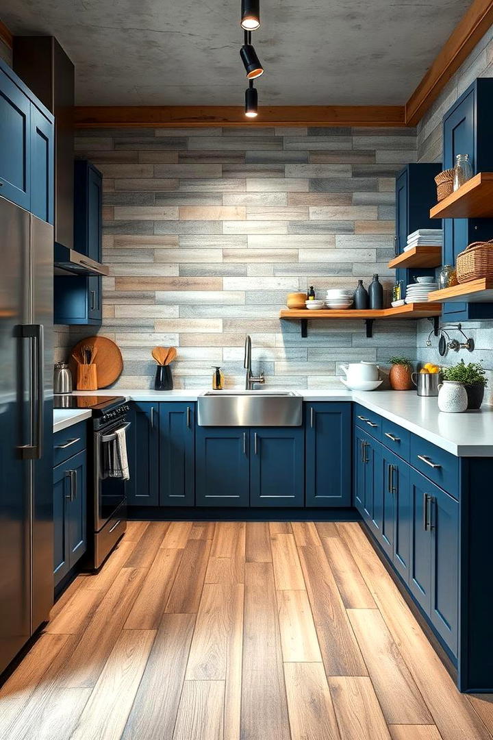 Contemporary Country Chic - 21 blue farmhouse kitchen cabinets