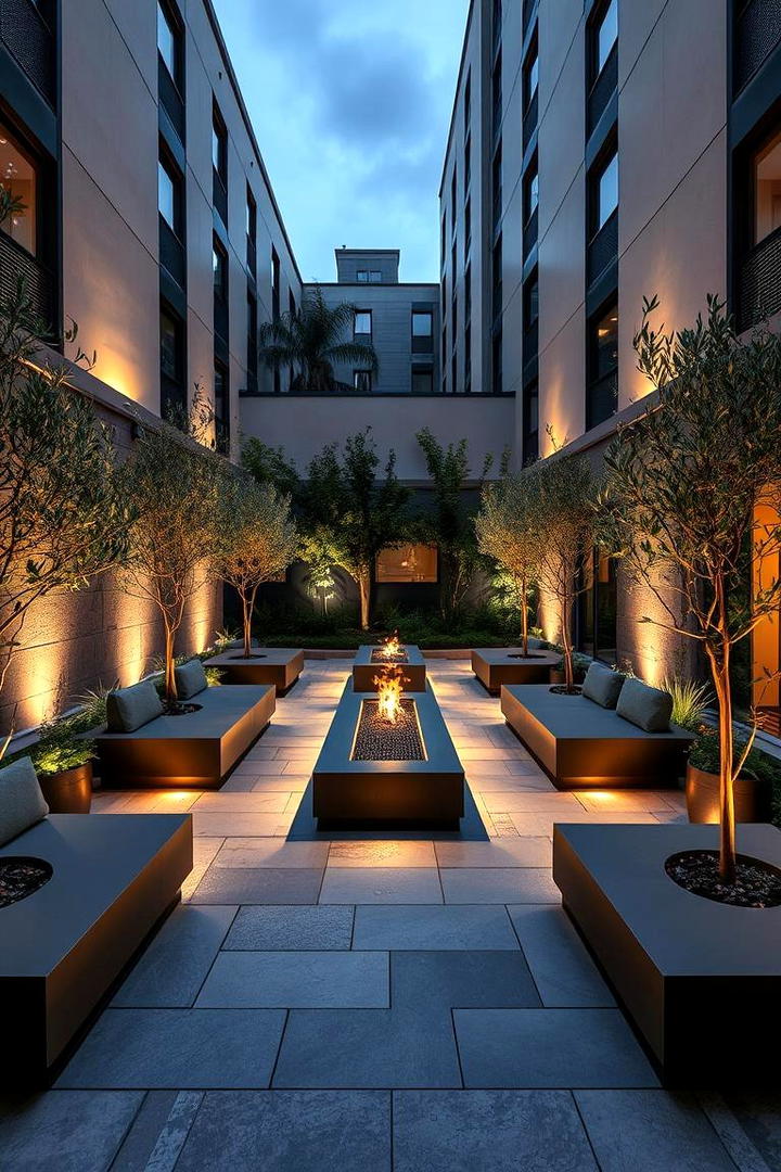 Contemporary Courtyard Garden - 30 Garden Layout Ideas