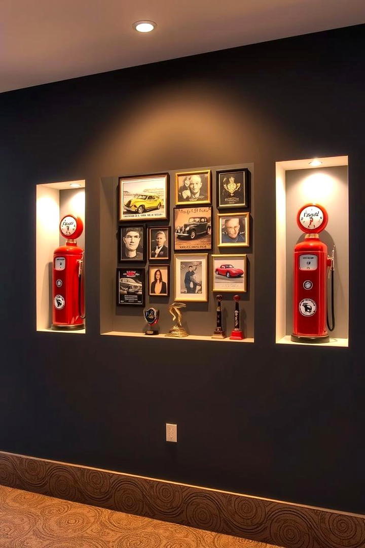 Contemporary Display Niches - 30 Garage Wall Ideas