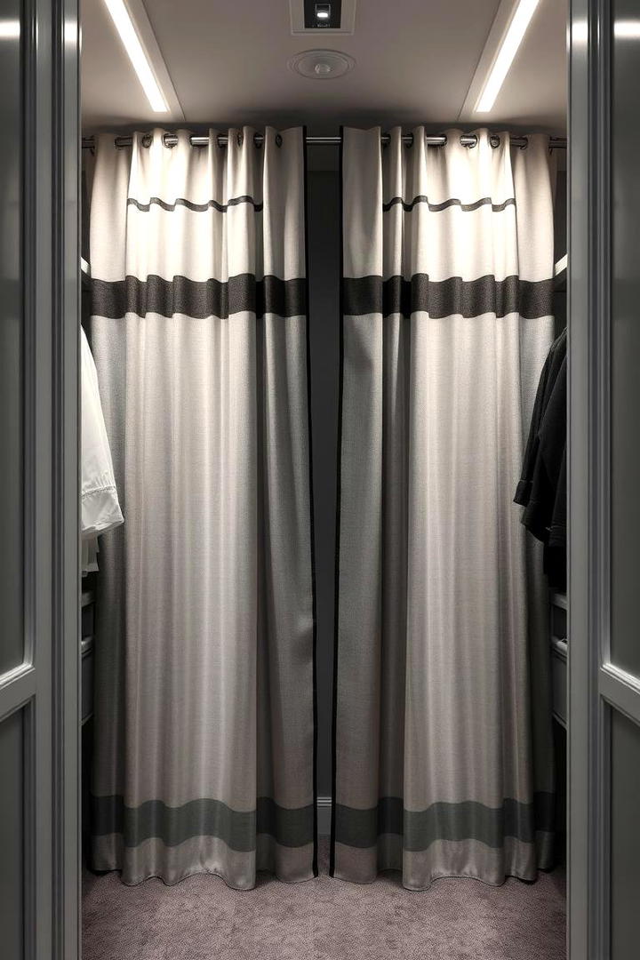 Contemporary Framed Look - 30 closet curtain ideas