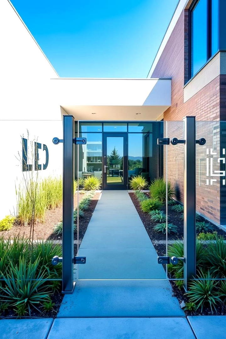 Contemporary Glass Fencing - 30 driveway entrance ideas