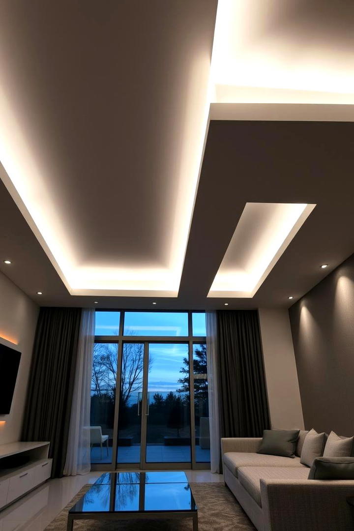 Contemporary LED Lit Crown Molding - 21 Crown Molding Ideas