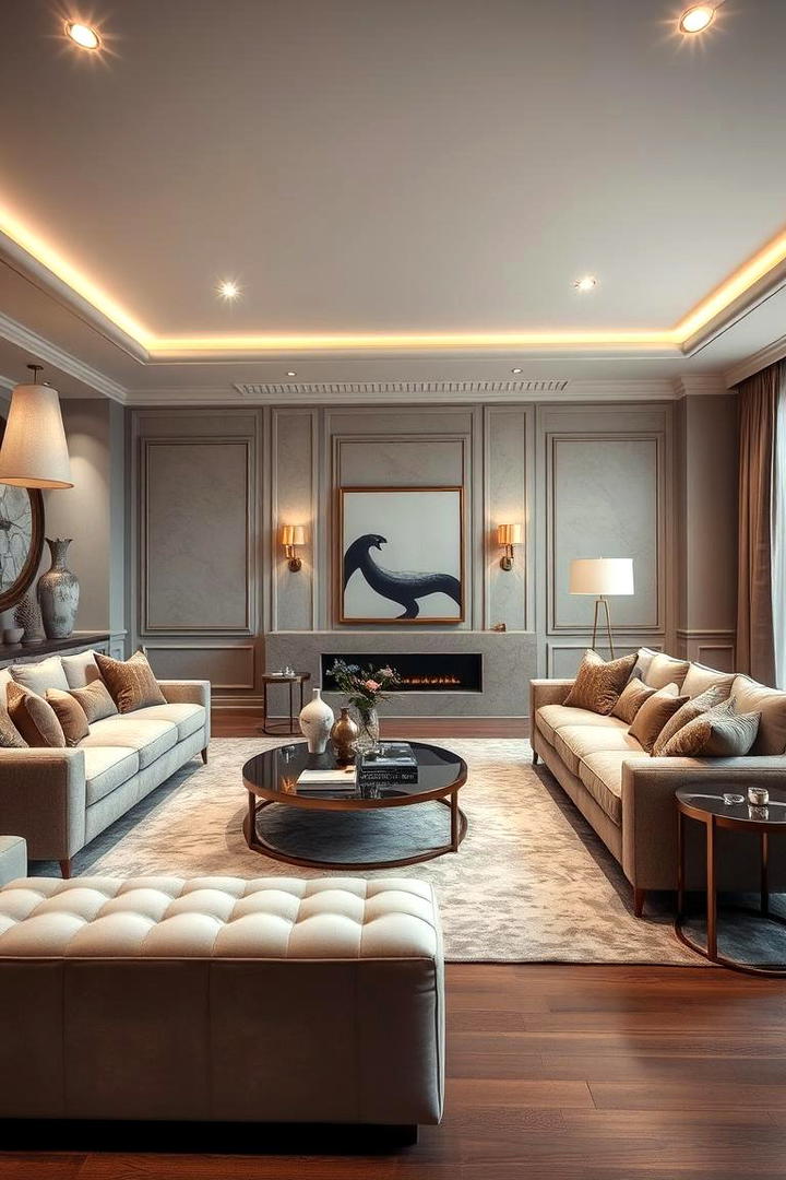 Contemporary Luxe Comfort - 21 Aesthetic Living Room Ideas