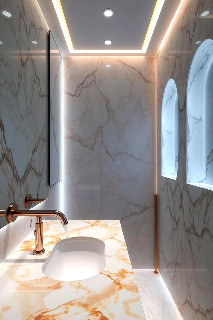 Contemporary Luxe Powder Room - 21 Powder Room Ideas