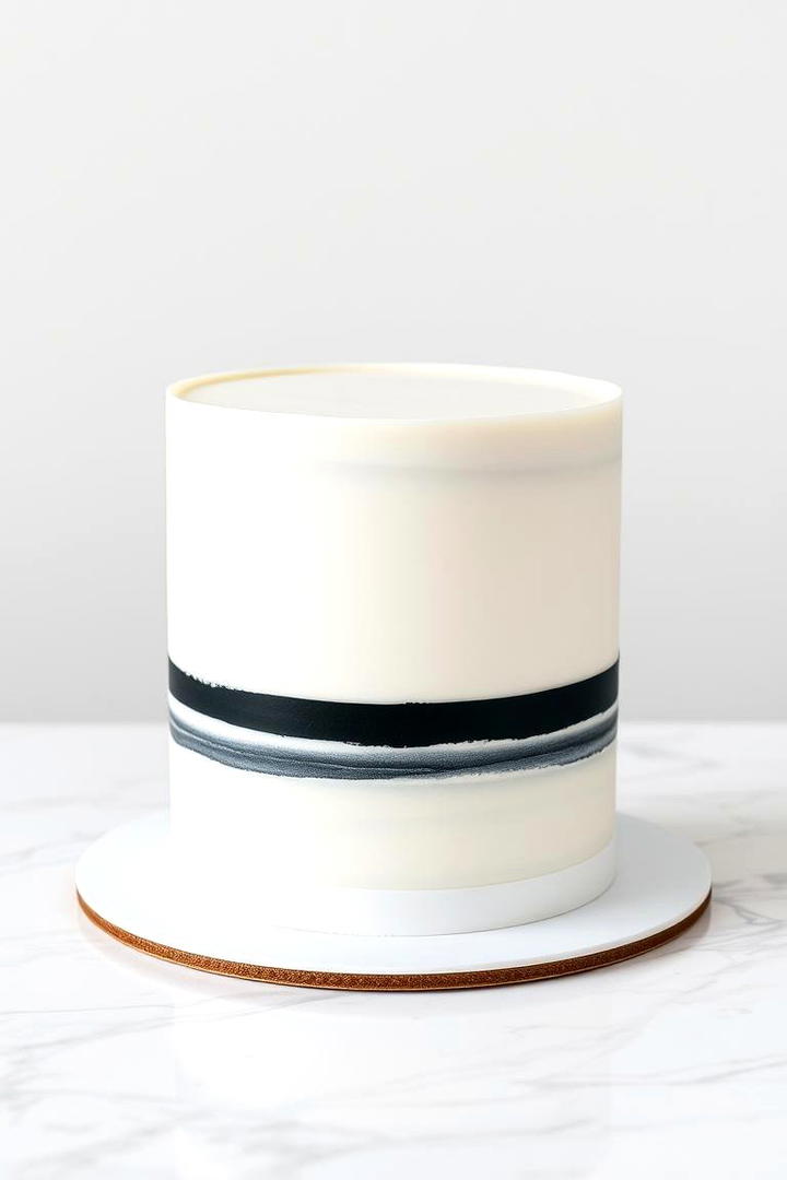 Contemporary Minimalist Cake - 21 Naked and Semi-naked Wedding Cake Ideas