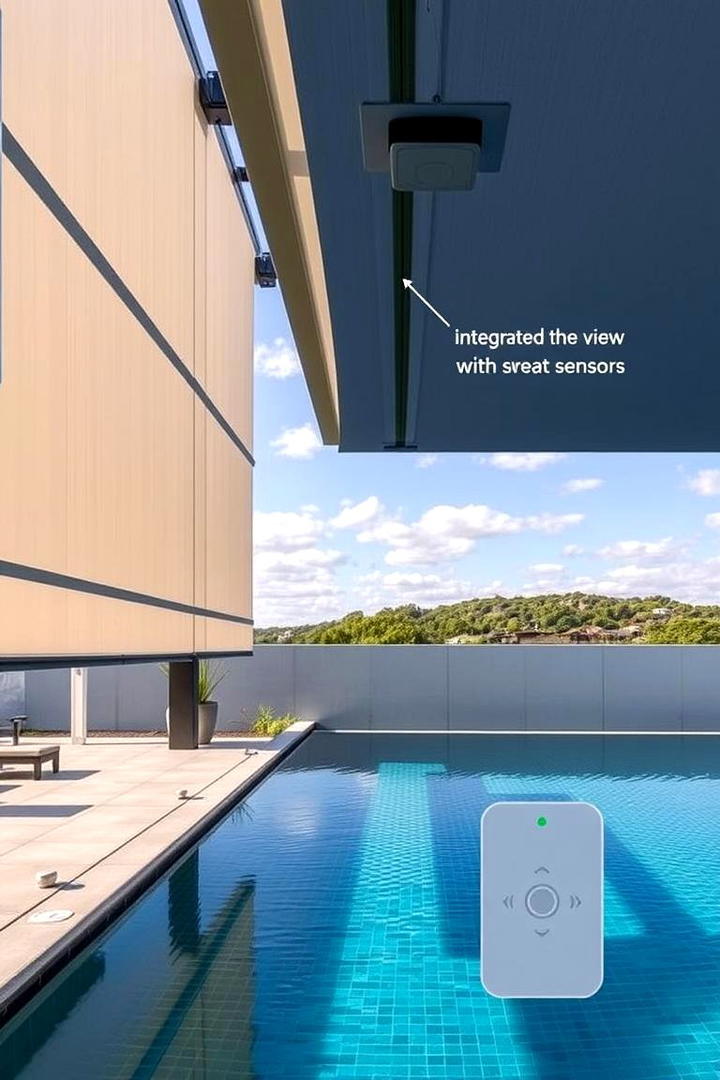 Contemporary Motorized System for Effortless Control - 30 Pool Shade Ideas