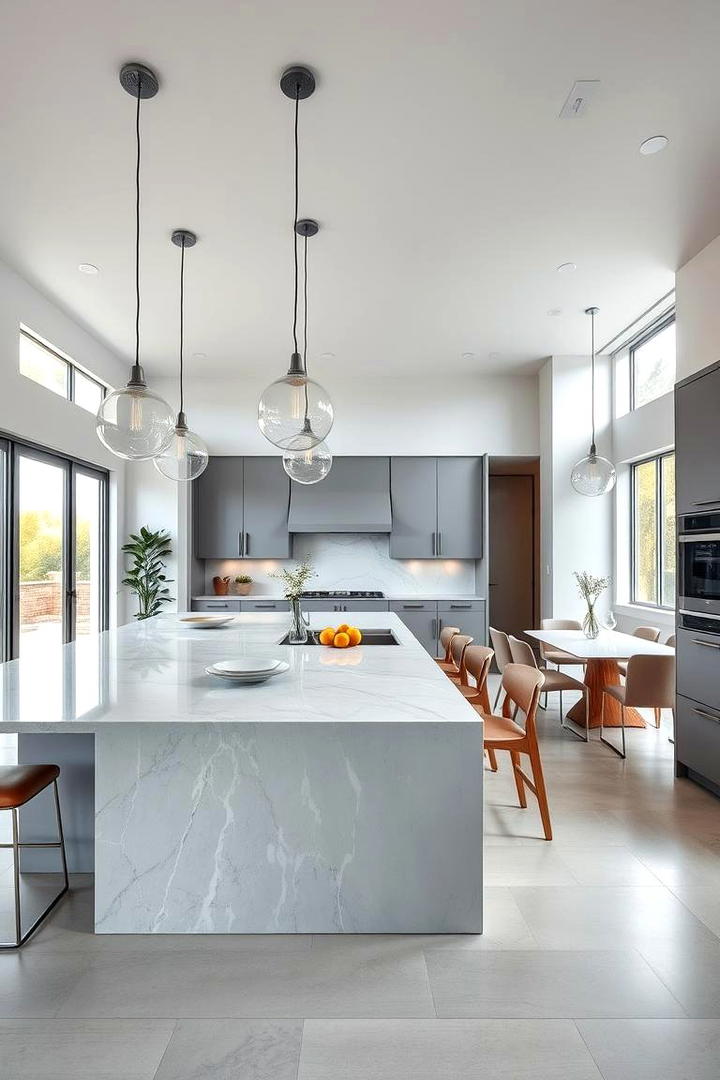 Contemporary Open Design - 21 Gray Kitchens