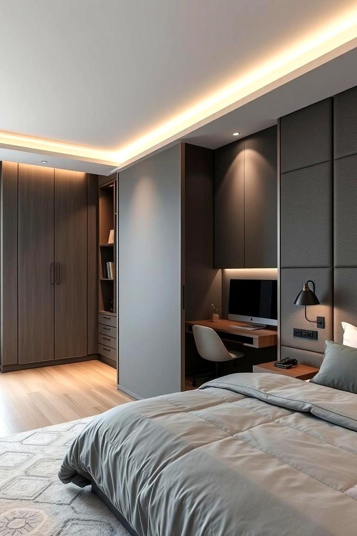 Contemporary Style with Cozy Elements - 30 Dark Grey Bedroom Ideas