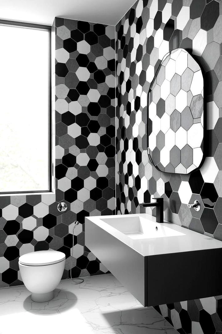 Contemporary Tile Patterns - 21 Modern Bathroom Decor Ideas