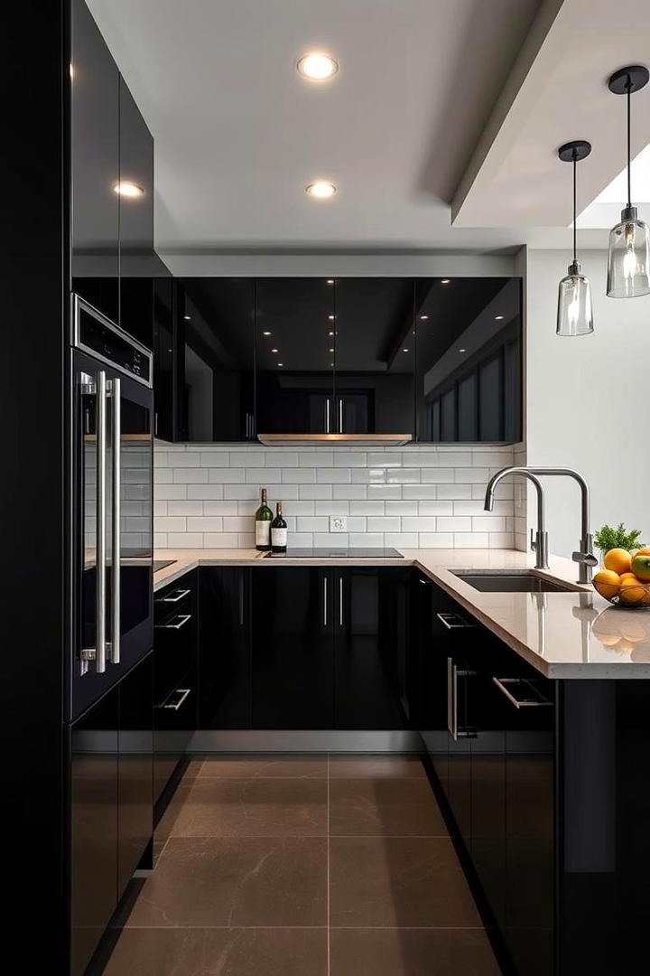 Contemporary Urban Edge - 21 Kitchens With Black Cabinets