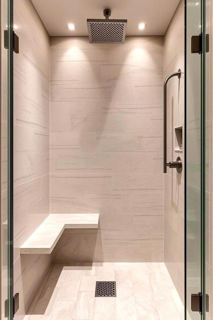 Contemporary Walk In Shower with Integrated Bench - 21 Walk in Shower Ideas With Bench