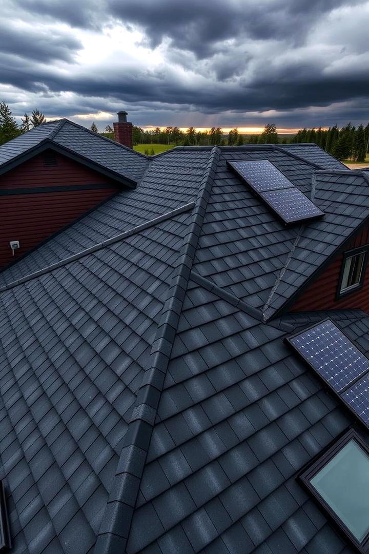 Contrast Roofing Details - 30 Dark Brown House With Black Trim