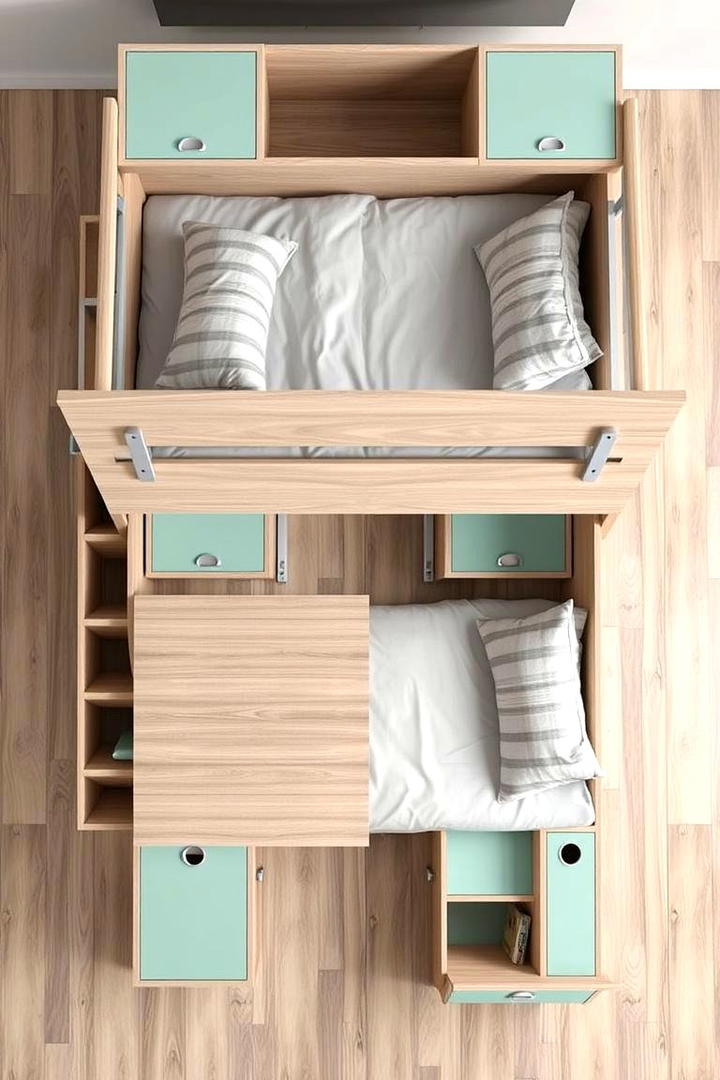 Convertible Bunk Room for Versatile Use - 30 bunk room ideas